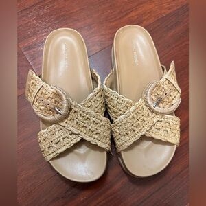 Marc Fisher Women's Tan Woven Sandals